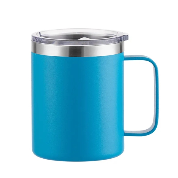12 Oz Vacuum Insulated Coffee Mug With Handle And Lid - 12 Oz Vacuum Insulated Coffee Mug With Handle And Lid - Image 9 of 15