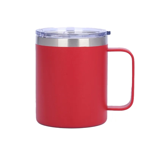 12 Oz Vacuum Insulated Coffee Mug With Handle And Lid - 12 Oz Vacuum Insulated Coffee Mug With Handle And Lid - Image 12 of 15