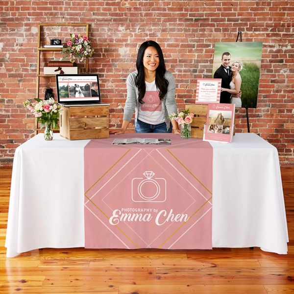 24" Wide Fully Sublimated Satin Table Runners - 24" Wide Fully Sublimated Satin Table Runners - Image 0 of 4