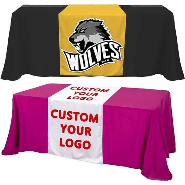 24" Wide Fully Sublimated Satin Table Runners - 24" Wide Fully Sublimated Satin Table Runners - Image 1 of 4
