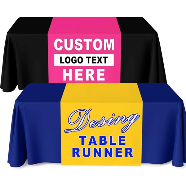 30" Wide Fully Sublimated Satin Table Runners - 30" Wide Fully Sublimated Satin Table Runners - Image 1 of 4