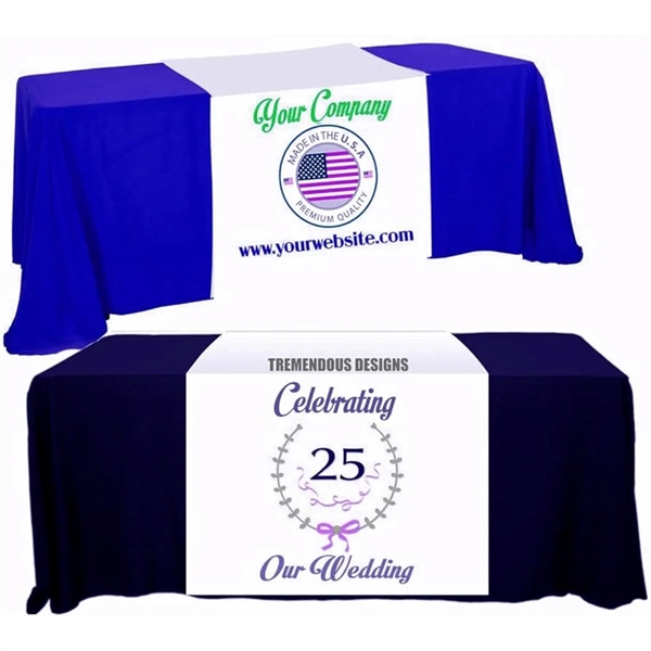 32" Wide Fully Sublimated Satin Table Runners - 32" Wide Fully Sublimated Satin Table Runners - Image 2 of 4