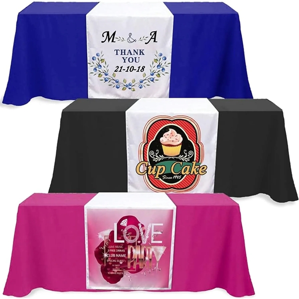 32" Wide Fully Sublimated Satin Table Runners - 32" Wide Fully Sublimated Satin Table Runners - Image 3 of 4