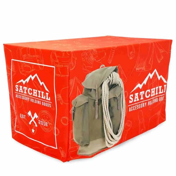 6' Premium Throw Fully Sublimated Fitted Table Cloth - 6' Premium Throw Fully Sublimated Fitted Table Cloth - Image 2 of 2
