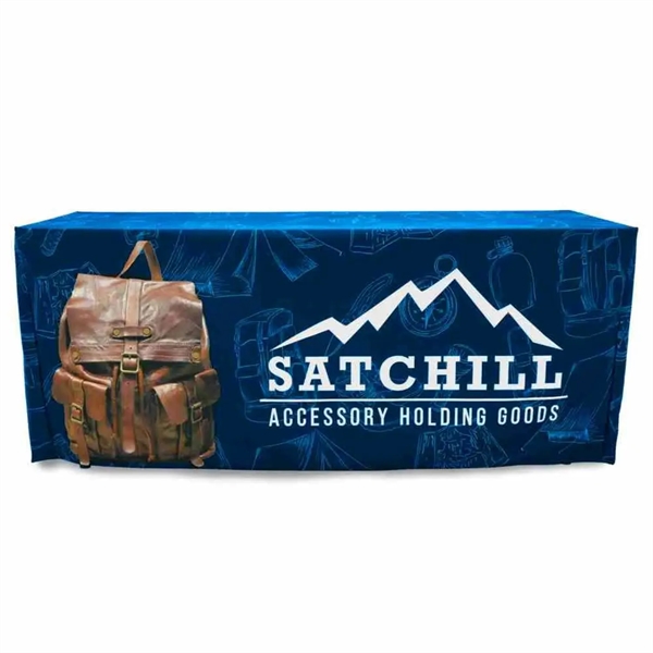 6' Premium Throw Fully Sublimated Fitted Table Cloth - 6' Premium Throw Fully Sublimated Fitted Table Cloth - Image 1 of 2