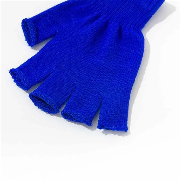 Half Finger Gloves Winter Knit Touchscreen Warm Mittens - Half Finger Gloves Winter Knit Touchscreen Warm Mittens - Image 6 of 7