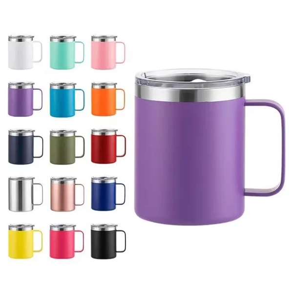 12 Oz. Vacuum Insulated Coffee Mug w/Handle - 12 Oz. Vacuum Insulated Coffee Mug w/Handle - Image 0 of 5