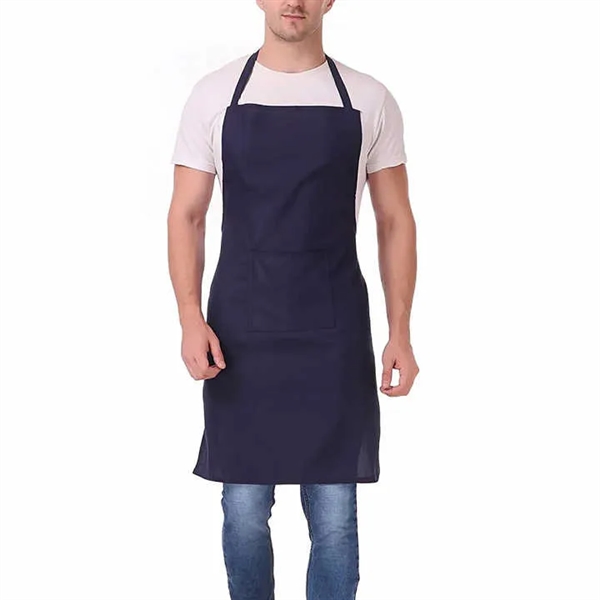 Unisex Plain Apron With Front Pocket - Unisex Plain Apron With Front Pocket - Image 1 of 5