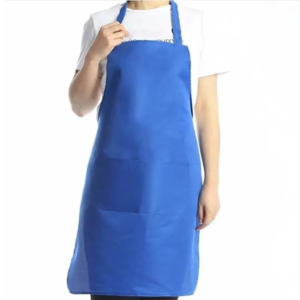 Unisex Plain Apron With Front Pocket - Unisex Plain Apron With Front Pocket - Image 2 of 5