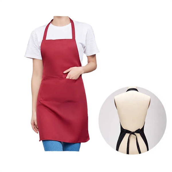 Unisex Plain Apron With Front Pocket - Unisex Plain Apron With Front Pocket - Image 5 of 5