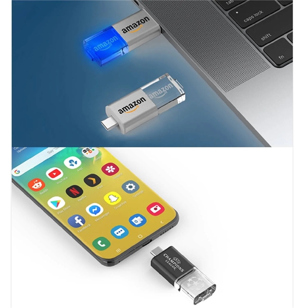 Slide Type-C LED OTG USB Flash Drive 3.0 - Slide Type-C LED OTG USB Flash Drive 3.0 - Image 5 of 5