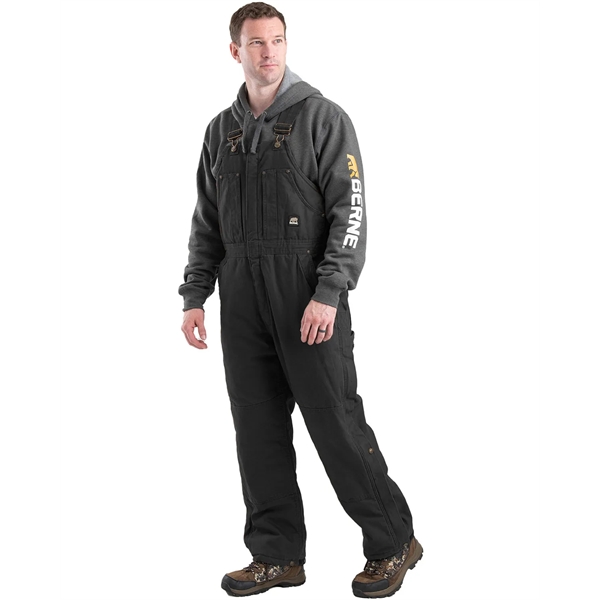 Berne Men's Heartland Insulated Washed Duck Bib Overall - Berne Men's Heartland Insulated Washed Duck Bib Overall - Image 4 of 7