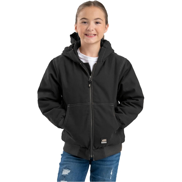 Berne Youth Highland Softstone Duck Hooded Jacket - Berne Youth Highland Softstone Duck Hooded Jacket - Image 2 of 5