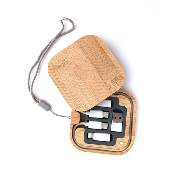 Eco Wheat Straw 5 in 1 Charging Cable Kit - Eco Wheat Straw 5 in 1 Charging Cable Kit - Image 0 of 3