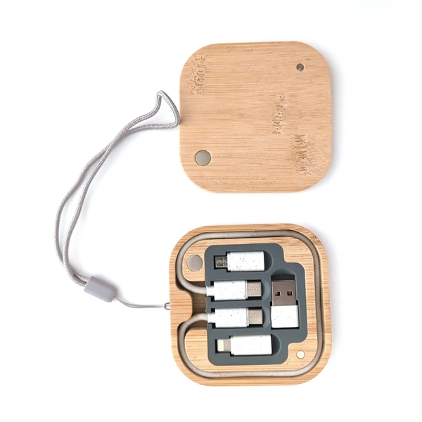 Eco Wheat Straw 5 in 1 Charging Cable Kit - Eco Wheat Straw 5 in 1 Charging Cable Kit - Image 2 of 3