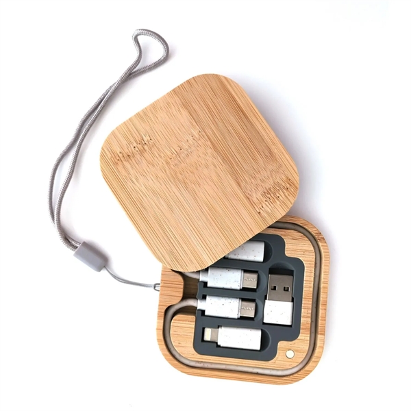 Eco Wheat Straw 5 in 1 Charging Cable Kit - Eco Wheat Straw 5 in 1 Charging Cable Kit - Image 3 of 3
