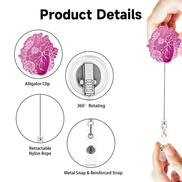 Retractable Nursing Badge Reel - Retractable Nursing Badge Reel - Image 1 of 2