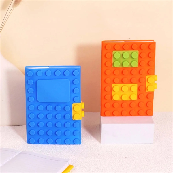 Custom Creative Building Block Silicone Student Notebook - Custom Creative Building Block Silicone Student Notebook - Image 2 of 9