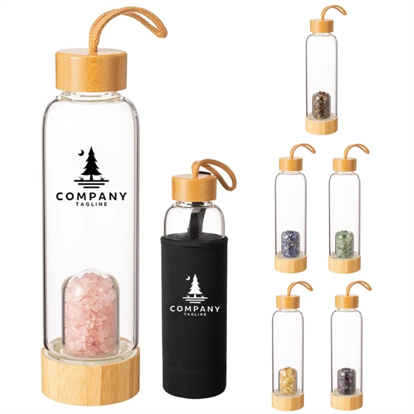 Quartz Crystal Glass Water Bottle - Quartz Crystal Glass Water Bottle - Image 0 of 4