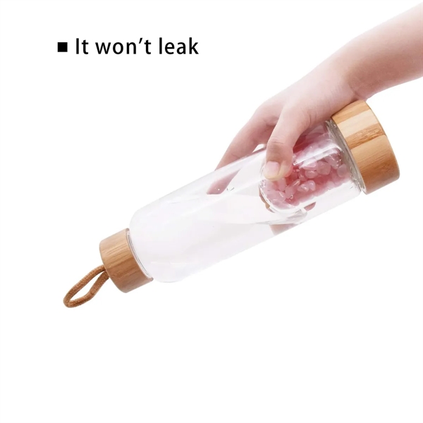 Quartz Crystal Glass Water Bottle - Quartz Crystal Glass Water Bottle - Image 4 of 4