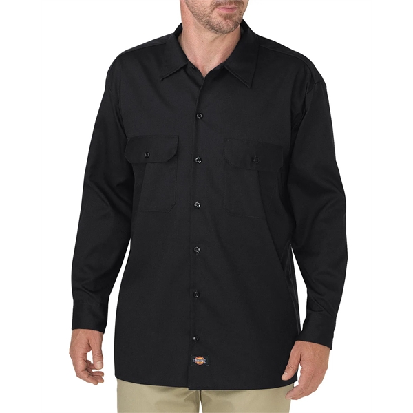 Dickies Men's FLEX Relaxed Fit Long-Sleeve Twill Work Shirt - Dickies Men's FLEX Relaxed Fit Long-Sleeve Twill Work Shirt - Image 4 of 7