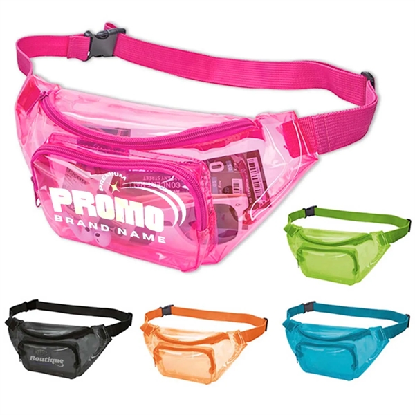 Translucent Promotional Color PVC Fanny Pack - Translucent Promotional Color PVC Fanny Pack - Image 0 of 9