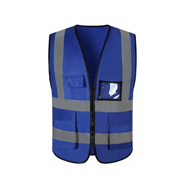 Safety Reflective Vest with Pockets and Zipper - Safety Reflective Vest with Pockets and Zipper - Image 5 of 5