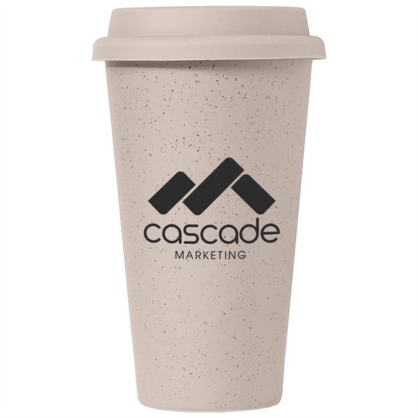 Equator 9 oz. Double Wall Ceramic Tumbler with Silicone Lid