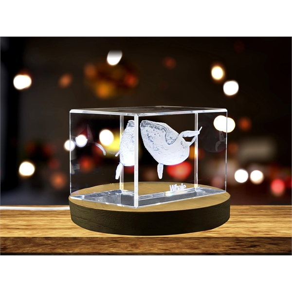 Whale Design - 3D Engraved Crystal Keepsake - Whale Design - 3D Engraved Crystal Keepsake - Image 2 of 5