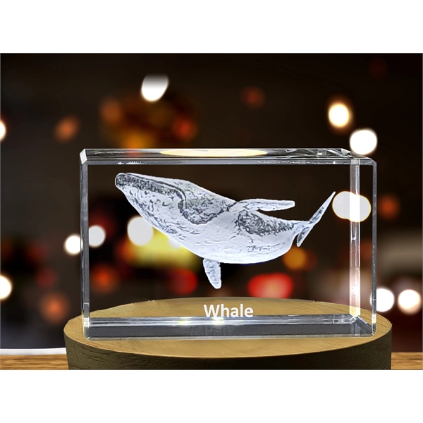 Whale Design - 3D Engraved Crystal Keepsake - Whale Design - 3D Engraved Crystal Keepsake - Image 1 of 5
