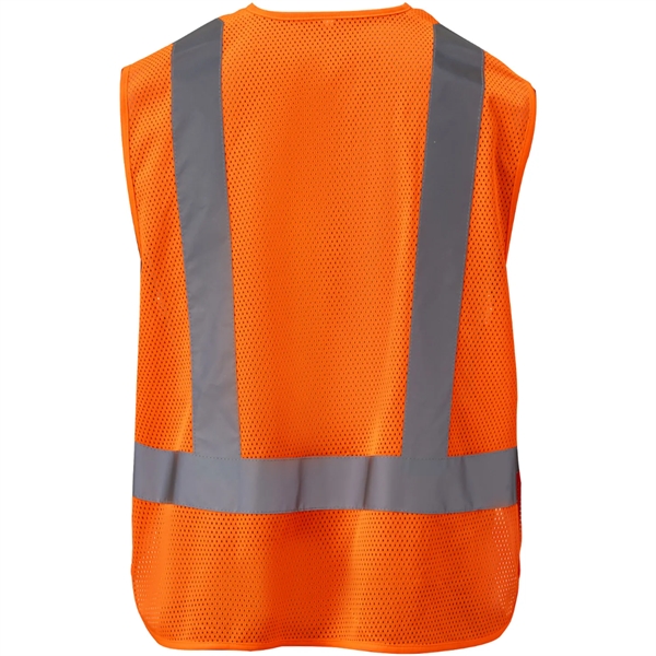 Class 2 Adjustable Breakaway Hi Vis Mesh Safety Vest - Class 2 Adjustable Breakaway Hi Vis Mesh Safety Vest - Image 5 of 6