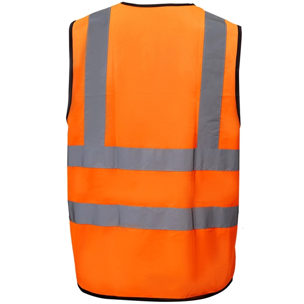 Premium Knitted Hi Vis Class 2 Safety Loop & Hook Vest - Premium Knitted Hi Vis Class 2 Safety Loop & Hook Vest - Image 2 of 6