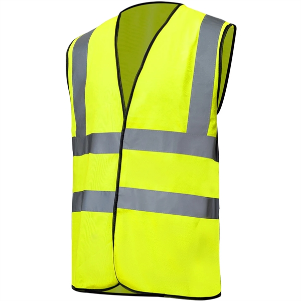 Premium Knitted Hi Vis Class 2 Safety Loop & Hook Vest - Premium Knitted Hi Vis Class 2 Safety Loop & Hook Vest - Image 4 of 6