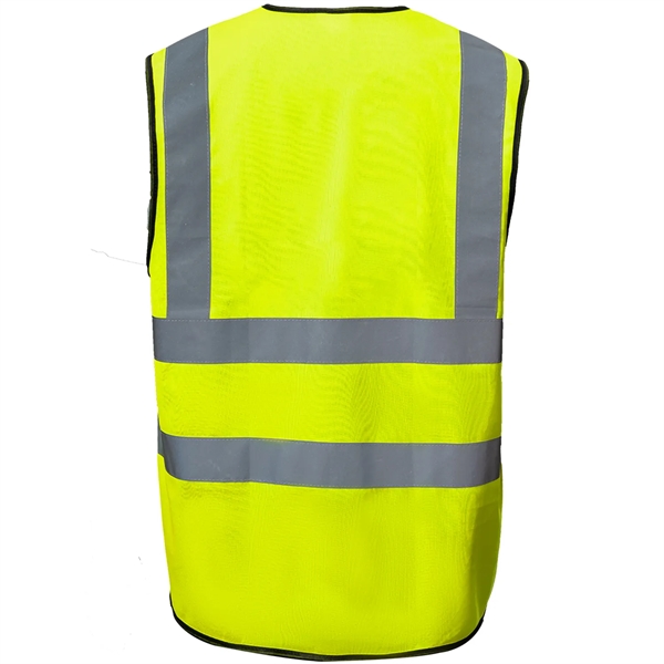 Premium Knitted Hi Vis Class 2 Safety Loop & Hook Vest - Premium Knitted Hi Vis Class 2 Safety Loop & Hook Vest - Image 5 of 6