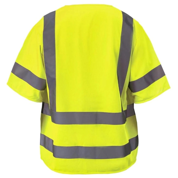 Premium Knitted Hi Vis Class 3 Safety Vest with 4 Pockets - Premium Knitted Hi Vis Class 3 Safety Vest with 4 Pockets - Image 5 of 6