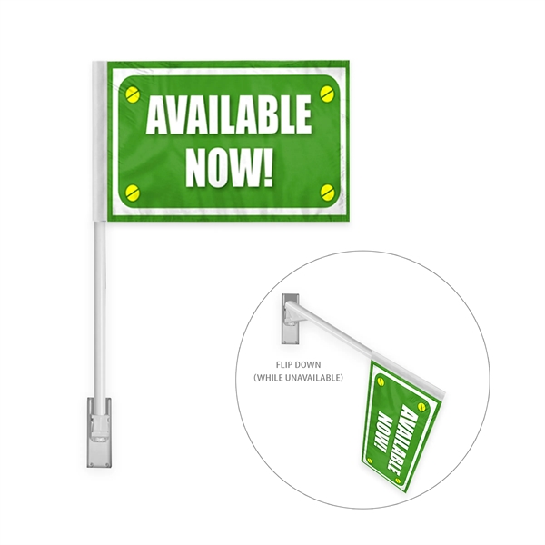 Computer Monitor Flag, 12"x18" Custom Flag with 24" Pole - Computer Monitor Flag, 12"x18" Custom Flag with 24" Pole - Image 1 of 2
