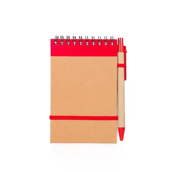 Recycled Spiral Notepad With Pen - Recycled Spiral Notepad With Pen - Image 1 of 5