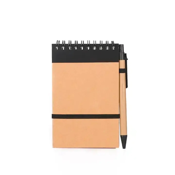 Recycled Spiral Notepad With Pen - Recycled Spiral Notepad With Pen - Image 3 of 5