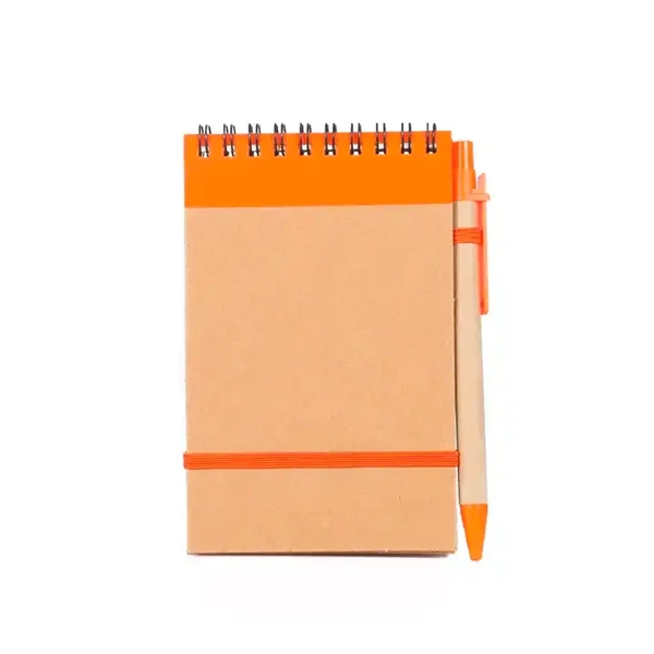 Recycled Spiral Notepad With Pen - Recycled Spiral Notepad With Pen - Image 4 of 5