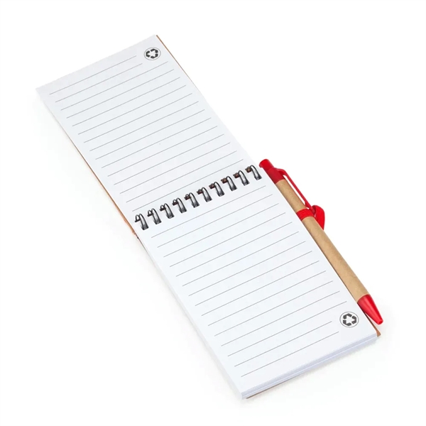Recycled Spiral Notepad With Pen - Recycled Spiral Notepad With Pen - Image 5 of 5