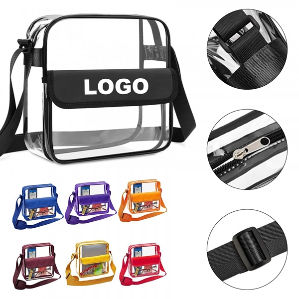 Clear Crossbody Stadium Bag - Clear Crossbody Stadium Bag - Image 0 of 3