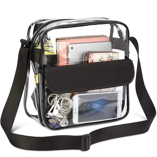 Clear Crossbody Stadium Bag - Clear Crossbody Stadium Bag - Image 1 of 3