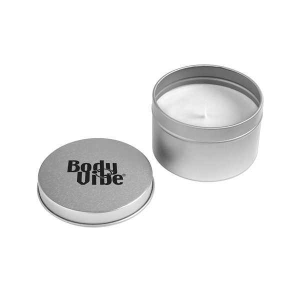 4 Oz. Silver Round Tin Candle - 4 Oz. Silver Round Tin Candle - Image 0 of 0