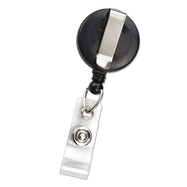 Economy Round Plastic Custom Badge Reel w Standard Belt Clip - Economy Round Plastic Custom Badge Reel w Standard Belt Clip - Image 7 of 7