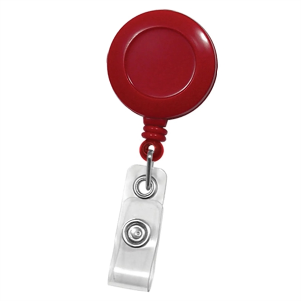 Economy Round Plastic Custom Badge Reel w Standard Belt Clip - Economy Round Plastic Custom Badge Reel w Standard Belt Clip - Image 3 of 7