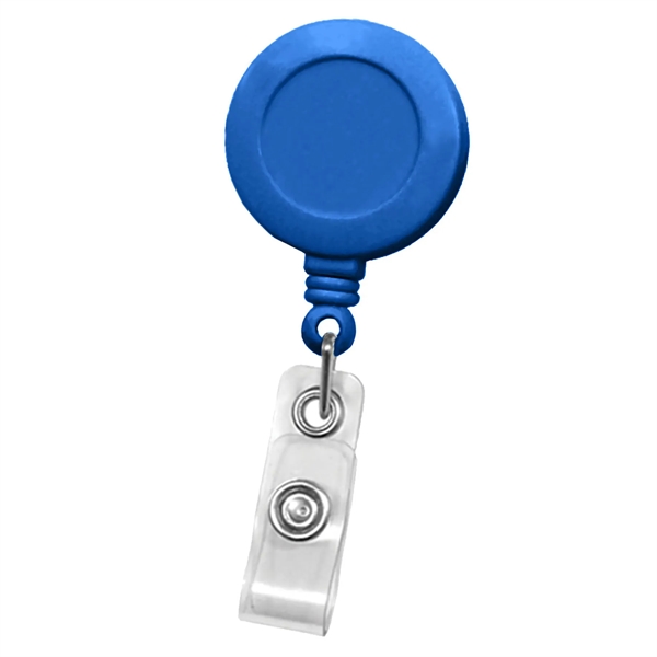 Economy Round Plastic Custom Badge Reel w Standard Belt Clip - Economy Round Plastic Custom Badge Reel w Standard Belt Clip - Image 4 of 7