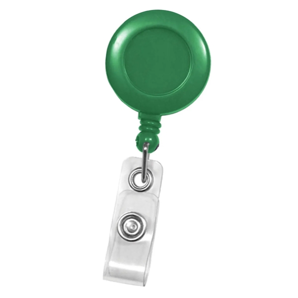Economy Round Plastic Custom Badge Reel w Standard Belt Clip - Economy Round Plastic Custom Badge Reel w Standard Belt Clip - Image 5 of 7