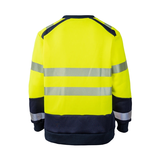 Hi Vis Class 3 Segmented Tape Safety Sweatshirt w/ Pocket - Hi Vis Class 3 Segmented Tape Safety Sweatshirt w/ Pocket - Image 2 of 2