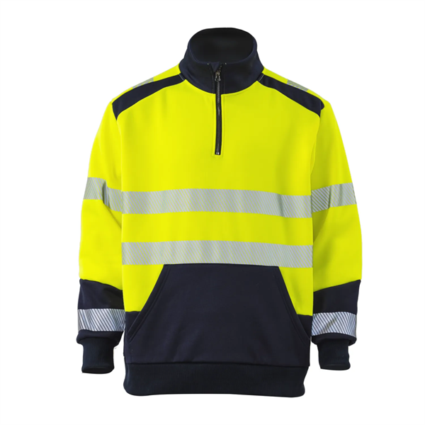 Hi Vis Class 3 Segmented Tape Safety Pocket Quarter-Zip - Hi Vis Class 3 Segmented Tape Safety Pocket Quarter-Zip - Image 0 of 1