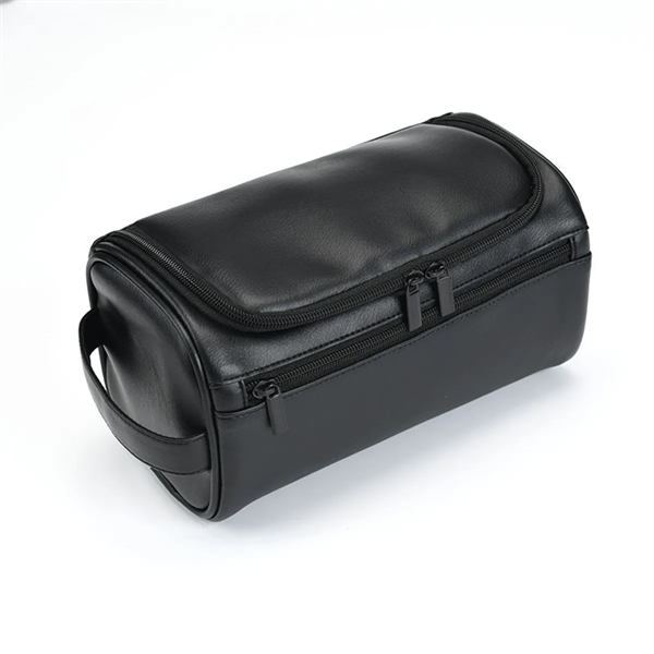 Custom Men Leather Toiletry Bag - Custom Men Leather Toiletry Bag - Image 3 of 4
